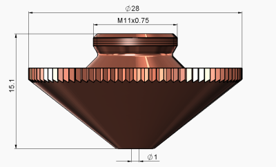Double Nozzle Ø1.0 mm DE HP1.5