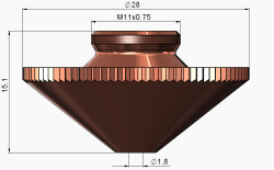 Double Nozzle Ø1.8 mm DE HP1.5