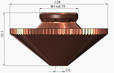 Double Nozzle Ø2.0 mm DE KT X (10'lu Paket) - 3