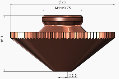 Double Nozzle Ø2.5 mm DE KT X (10'lu Paket) - 3