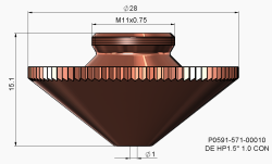 Single Nozzle Ø1.0 mm DE HP1.5
