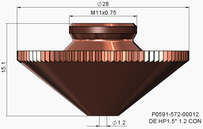 Single Nozzle Ø1.2 mm DE HP1.5