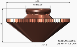Single Nozzle Ø1.8 mm DE HP1.5