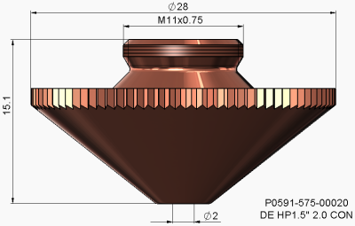 Single Nozzle Ø2.0 mm DE HP1.5
